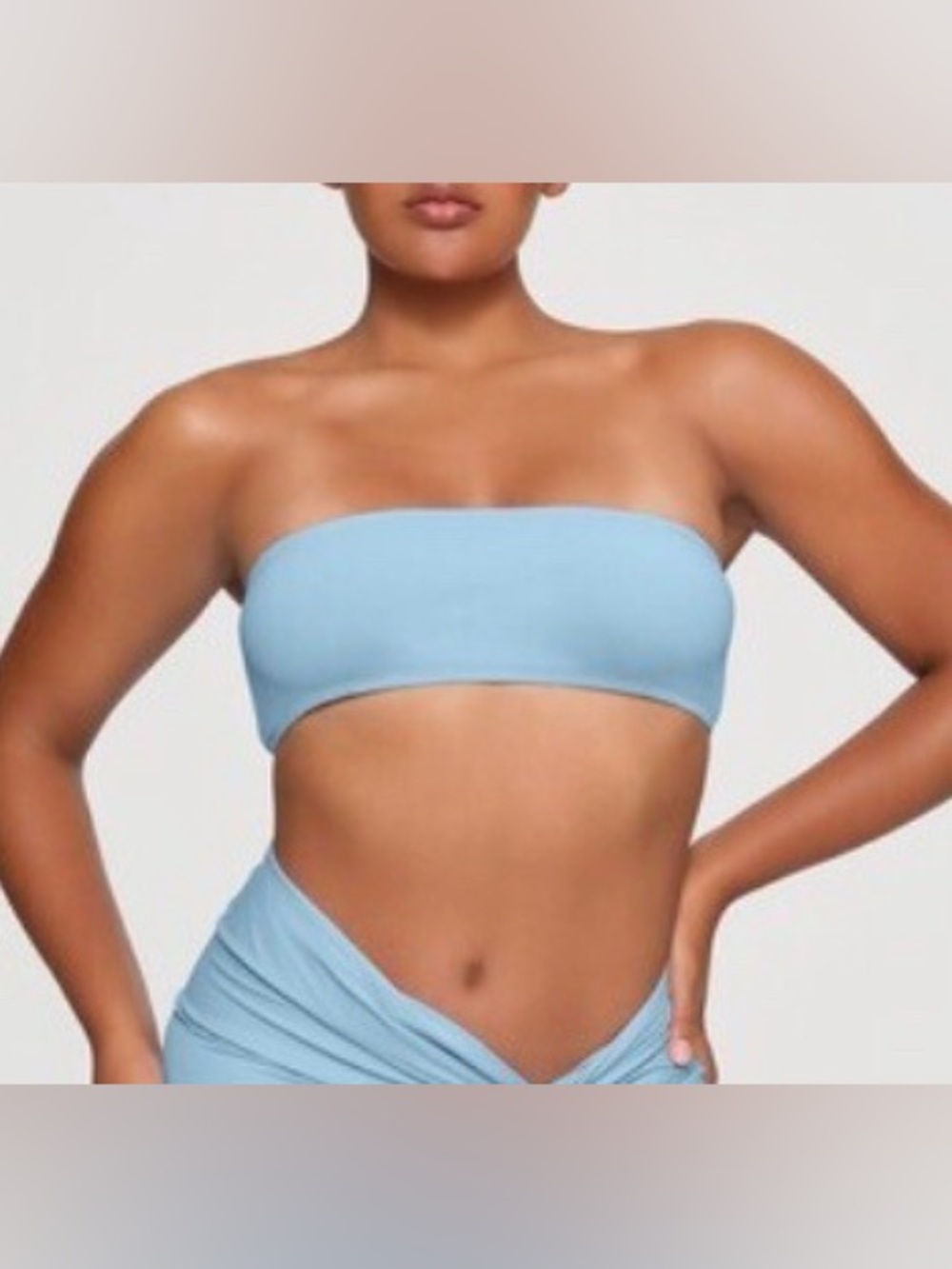 Skims Swim Bandeau Bikini Top Iris Blue
